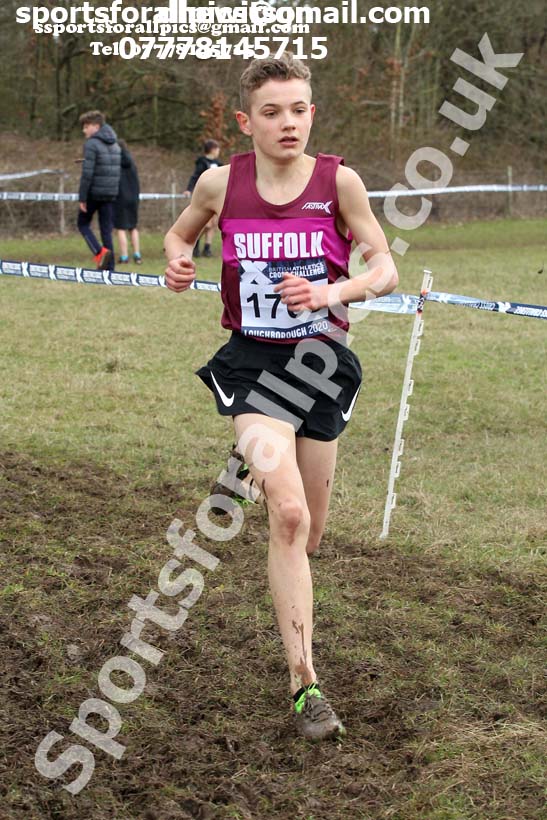 Boys under-15s, 2020 British Athletics Inter Counties Cross Country Champs., Prestwold Hall, Loughborough. Photo: David T. Hewitson/Sports for All Pics